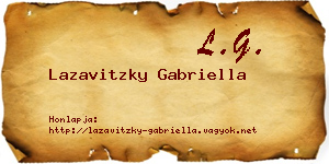 Lazavitzky Gabriella névjegykártya